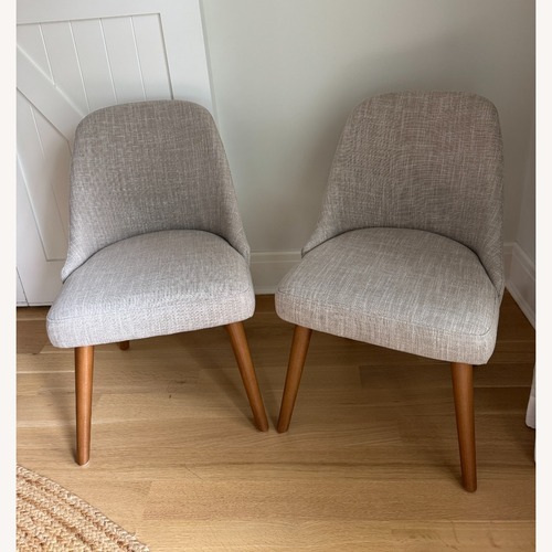 Used West Elm Light Gray Fabric Dining Chair for sale on AptDeco