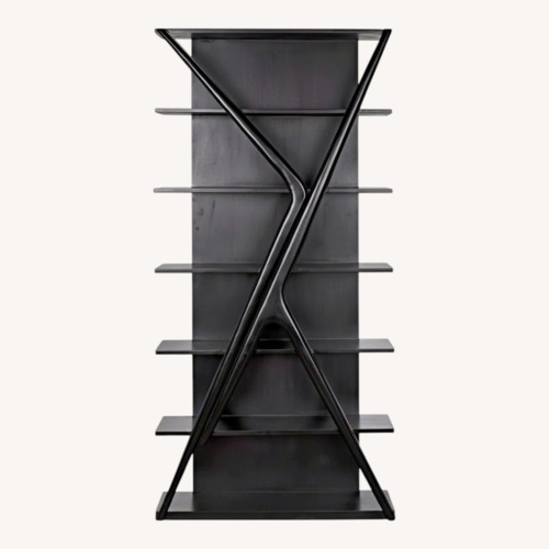 Used NOIR Furniture Vetra Black Wood Bookcase for sale on AptDeco