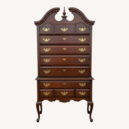 Used Vintage/Antique Dark Brown Wood Armoire for sale on AptDeco