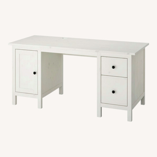 Used IKEA Hemnes White Wood Desk for sale on AptDeco
