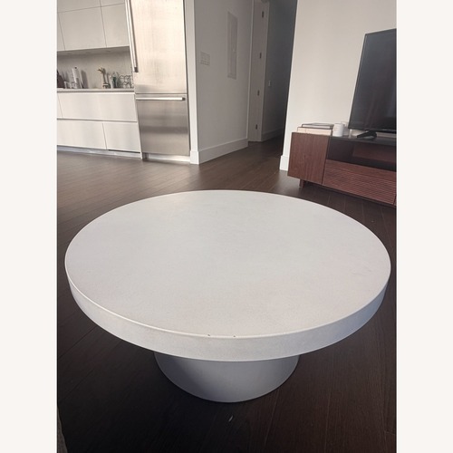 Used West Elm Concrete Indoor/Outdoor Round Coffee for sale on AptDeco