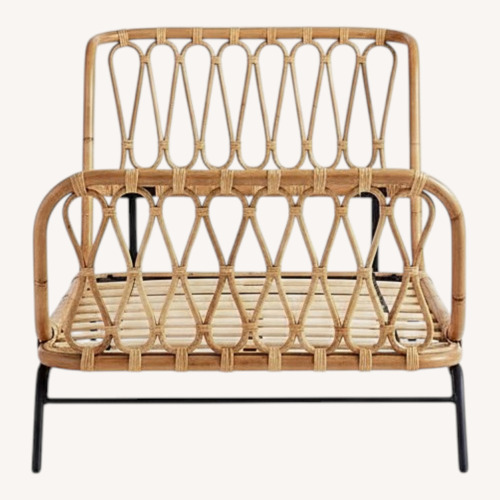Used Crate & Barrel Rattan Twin Bed for sale on AptDeco