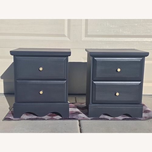 Used Vintage Moody Dark Nightstand Pair for sale on AptDeco