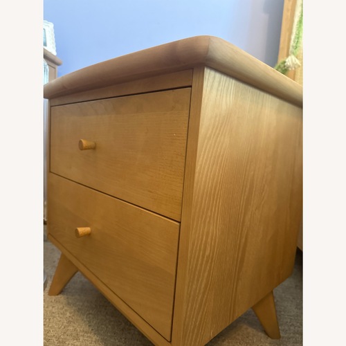Used Living Spaces Light Brown Wood Nightstand for sale on AptDeco