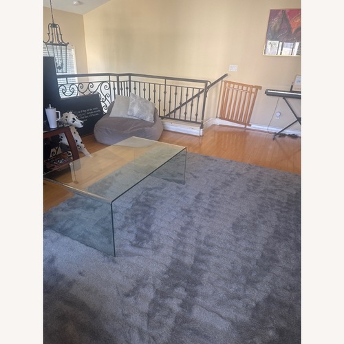 Used Living Spaces Light Gray Area Rug 1' x 7' for sale on AptDeco