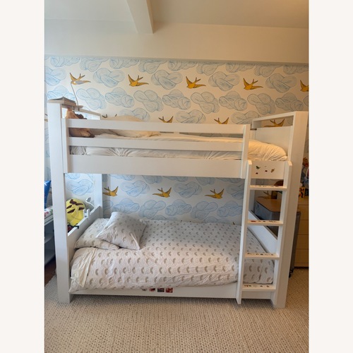 Used Restoration Hardware Wyler White Wood Bunk Bed for sale on AptDeco