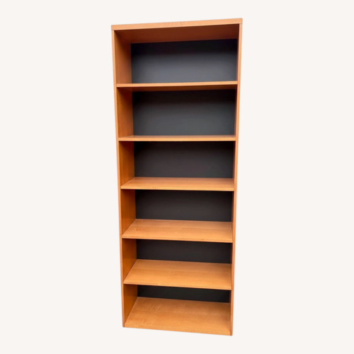 Used MECO Custom 5-Shelf Bookcase Maple Set of 2 for sale on AptDeco