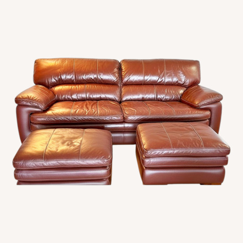 Used Leather 3+ Seater Sofa for sale on AptDeco