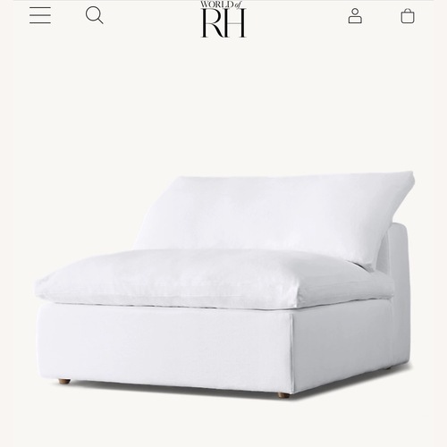 Used Restoration Hardware White Cloud Modular Armless Chair for sale on AptDeco