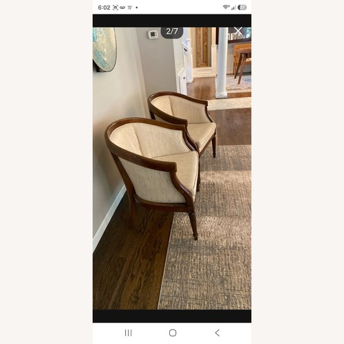 Used Pair MCM Barrel back Armchairs by Lewittes - Set of 2 for sale on AptDeco