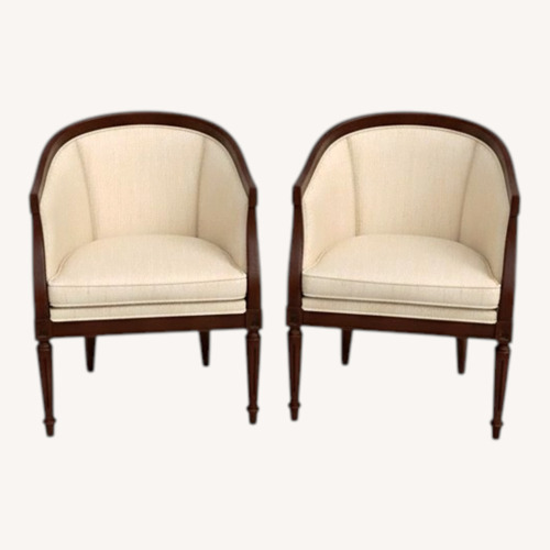 Used Pair MCM Barrel back Armchairs by Lewittes - Set of 2 for sale on AptDeco