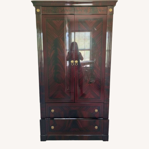 Used Vintage/Antique Finds Dark Brown Wood Armoire for sale on AptDeco