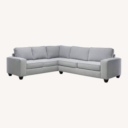Used Raymour & Flanigan Alston Light Gray 2 Piece Sectional for sale on AptDeco