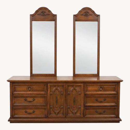 Used Vintage/Antique Dark Brown Wood Dresser for sale on AptDeco