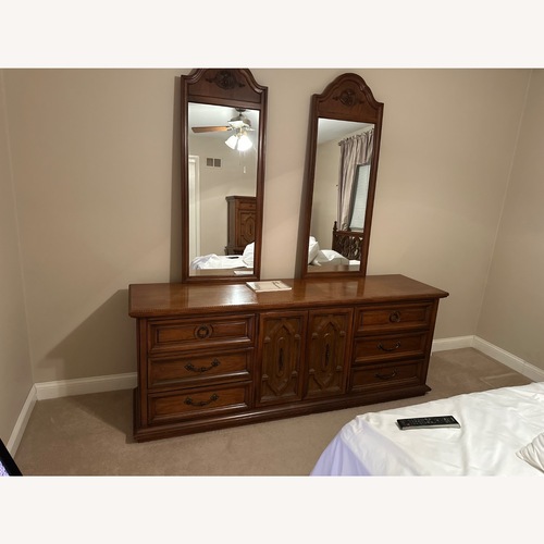 Used Vintage/Antique Dark Brown Wood Dresser for sale on AptDeco