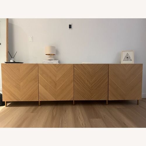 Used IKEA BESTÅ Natural Wood Sideboard for sale on AptDeco