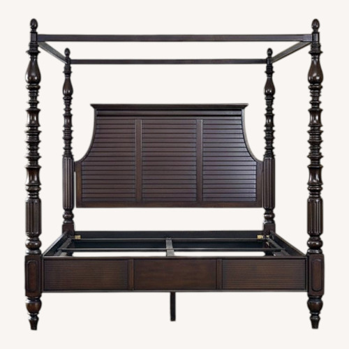 Used Ashley Furniture Key Town Poster Canopy Bed for sale on AptDeco