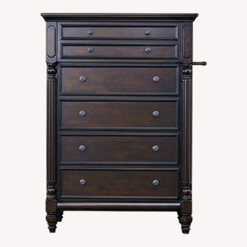 Used Ashley Furniture Key Town Dark Brown Wood Dresser for sale on AptDeco