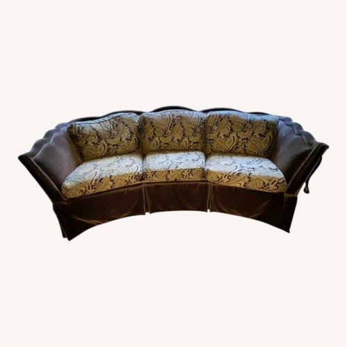 Used Dark Brown Velvet 3+ Seater Sofa for sale on AptDeco