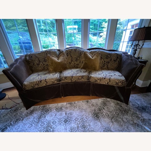 Used Dark Brown Velvet 3+ Seater Sofa for sale on AptDeco