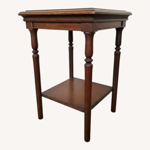 Used Dark Brown Wood Side Table for sale on AptDeco