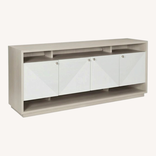 Used Bernhardt Axiom Light Gray Wood Media Storage for sale on AptDeco