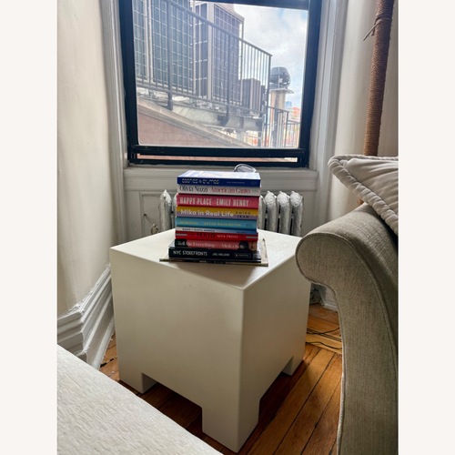 Used West Elm Kamari White Side Table for sale on AptDeco