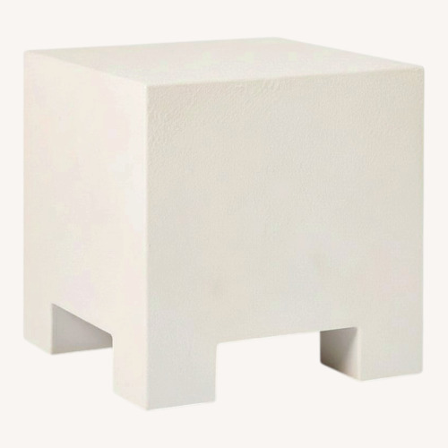 Used West Elm Kamari White Side Table for sale on AptDeco