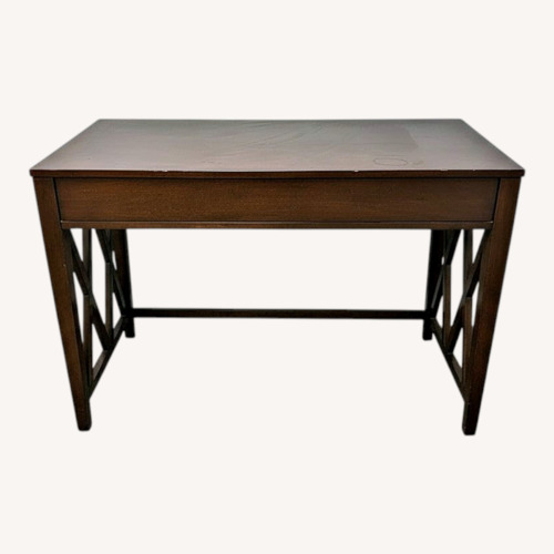 Used Havertys Dark Brown Wood Desk for sale on AptDeco