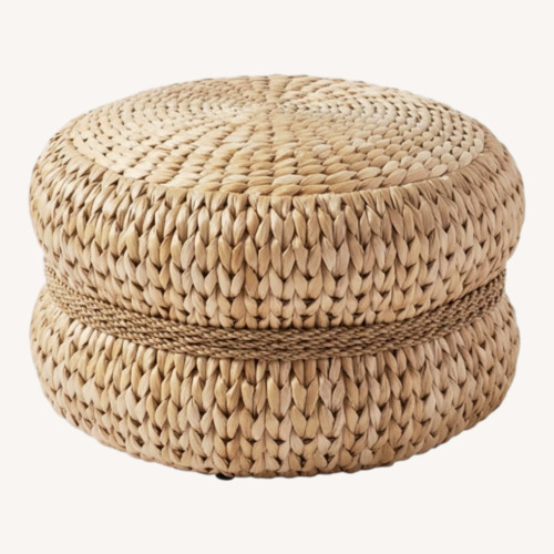 Used Serena & Lily Natural Wicker Ottoman for sale on AptDeco