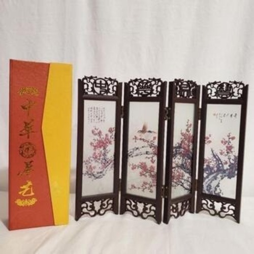 Used Cherry Blossom Folding Screen Desktop Divider for sale on AptDeco