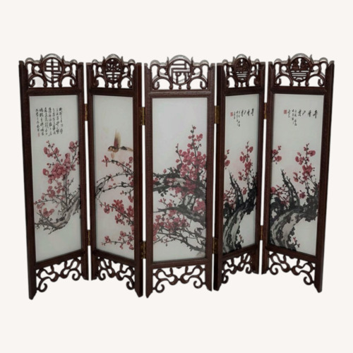 Used Cherry Blossom Folding Screen Desktop Divider for sale on AptDeco