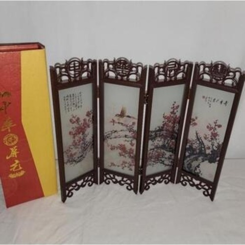 Used Cherry Blossom Folding Screen Desktop Divider for sale on AptDeco