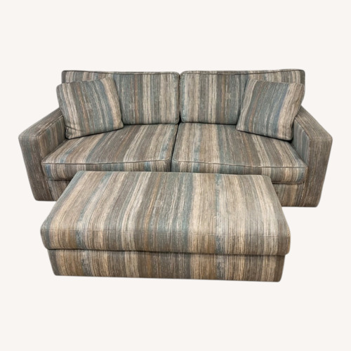 Used Sofa with Ottoman Covered in Performance Fabric for sale on AptDeco