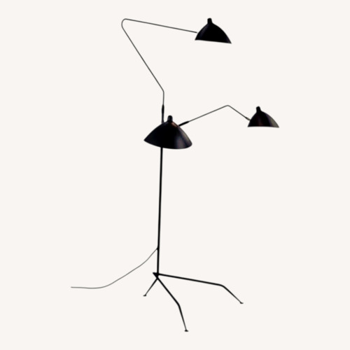 Used Black Metal Floor Lamp for sale on AptDeco