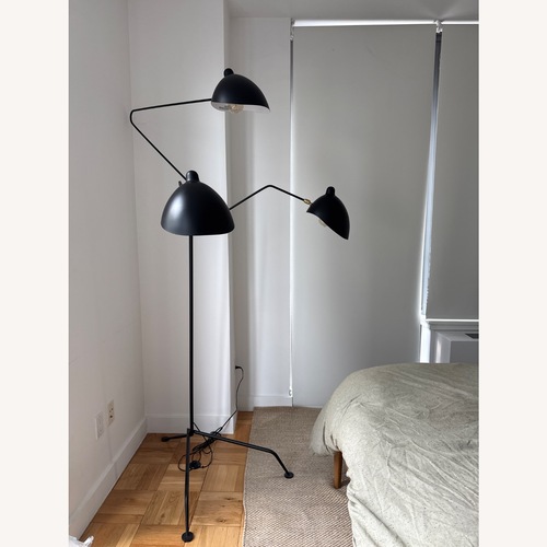Used Black Metal Floor Lamp for sale on AptDeco