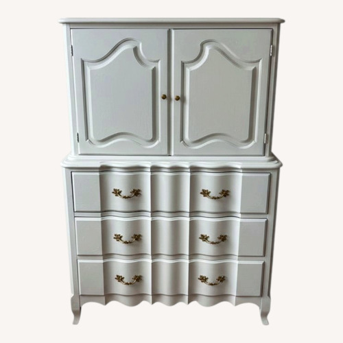 Used Vintage/Antique Finds White Wood Armoire for sale on AptDeco