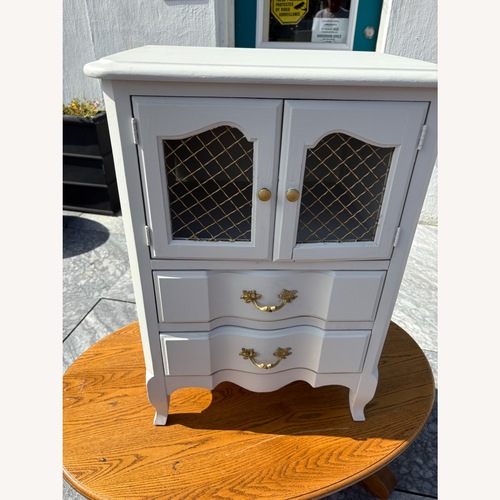 Used Vintage/Antique Finds White Wood Nightstand for sale on AptDeco