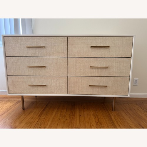 Used West Elm Margot Raffia 6-Drawer Dresser (56") for sale on AptDeco
