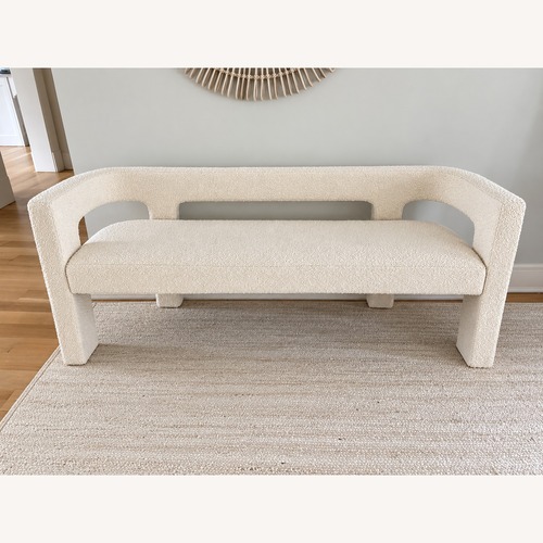 Used CB2 Stature White Bench for sale on AptDeco