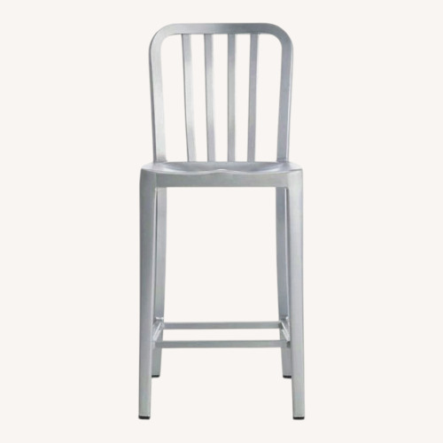 Used Crate & Barrel Silver Aluminum Stools for sale on AptDeco