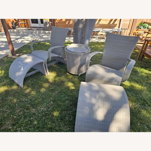 Used JANUS et Cie Light Gray Wicker Set for sale on AptDeco