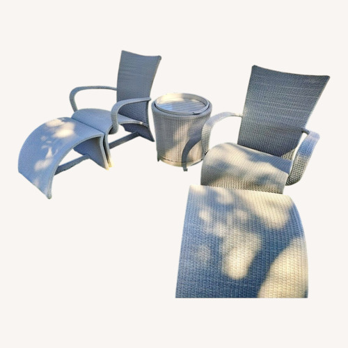 Used JANUS et Cie Light Gray Wicker Set for sale on AptDeco