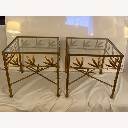 Used Pair of Vintage 1960s Cocktail Tables Gold for sale on AptDeco