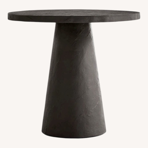 Used Crate & Barrel Willy 32" Charcoal Round Pedestal Dining Table by Leanne Ford for sale on AptDeco