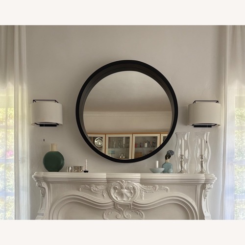 Used Room & Board Loft Round Glass Wall Mirror for sale on AptDeco