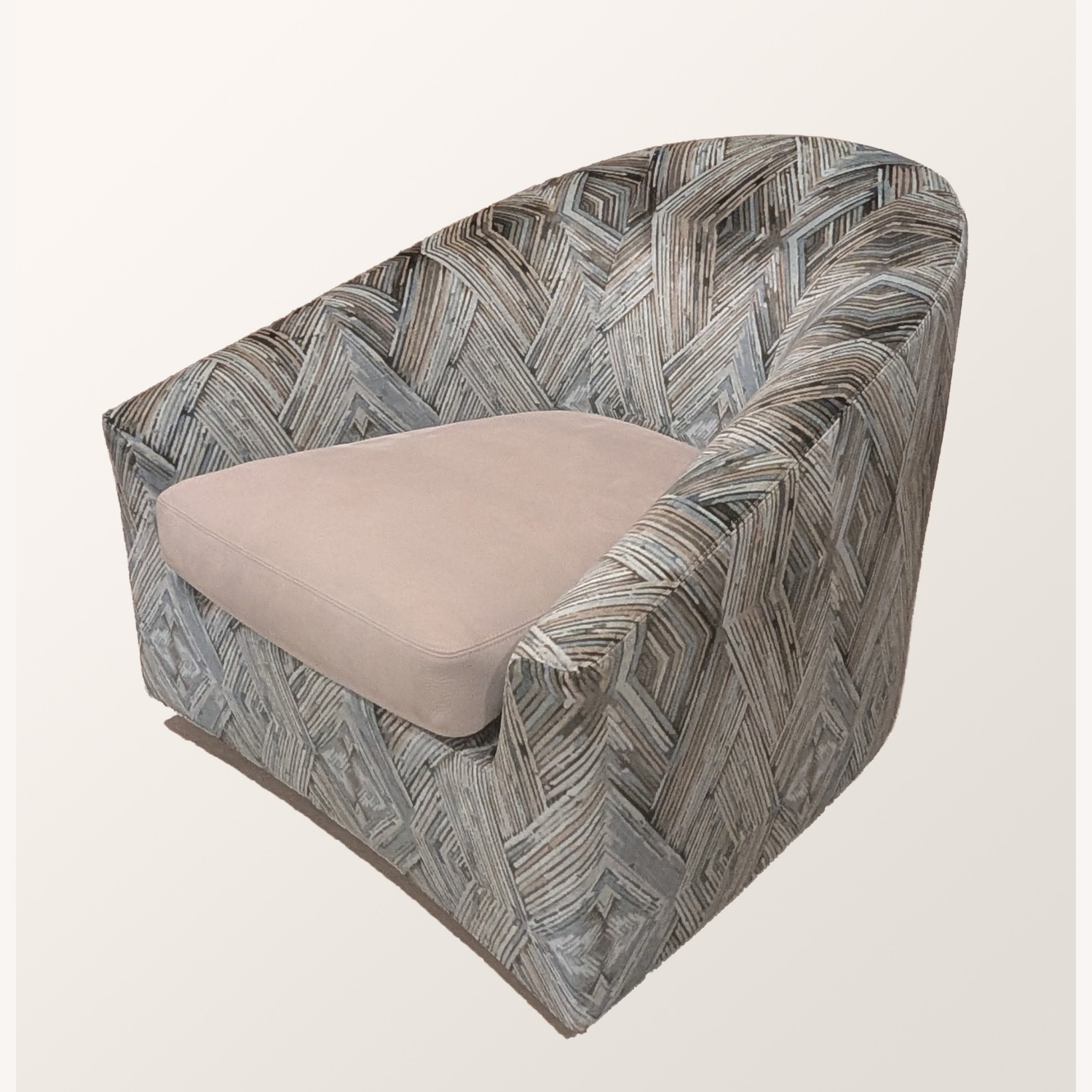 Minotti Fabric & Leather Swivel Accent Chairs - image-3