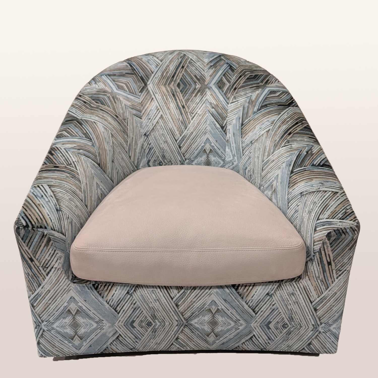 Minotti Fabric & Leather Swivel Accent Chairs - image-1