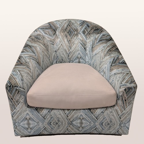 Used Minotti Fabric & Leather Swivel Accent Chairs for sale on AptDeco