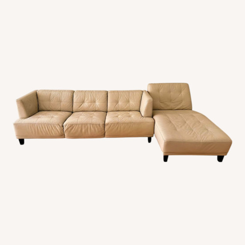 Used Chateau d’Ax Leather Sofa Chaise for sale on AptDeco